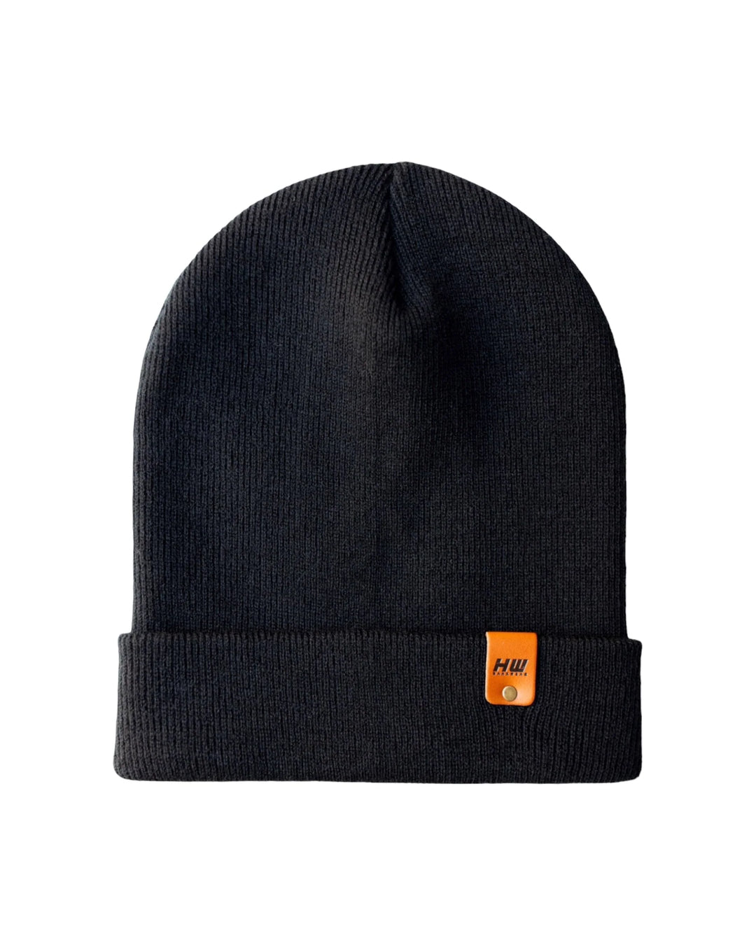 CTD106 HAAKWEAR Knit Cuffed Beanie / Hat - Midnight Black, Made in USA *New Import*