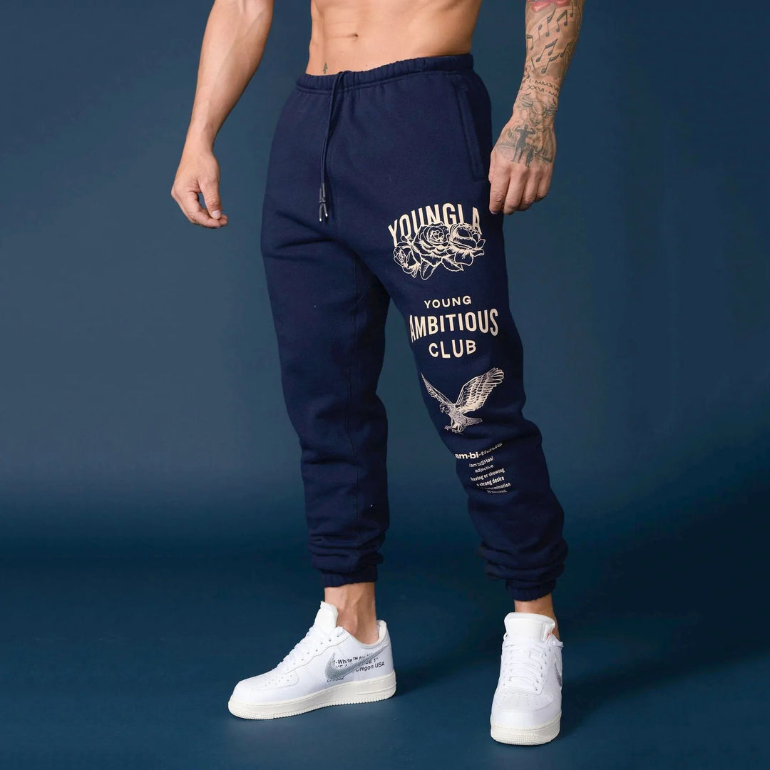 Youngla Men'S Thicken Ankle-Tied Sports Pants *New Import*