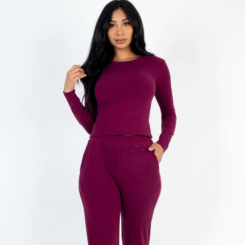 Ribbed Sweatshirt & Joggers Set (CAPELLA) - Threads Underground