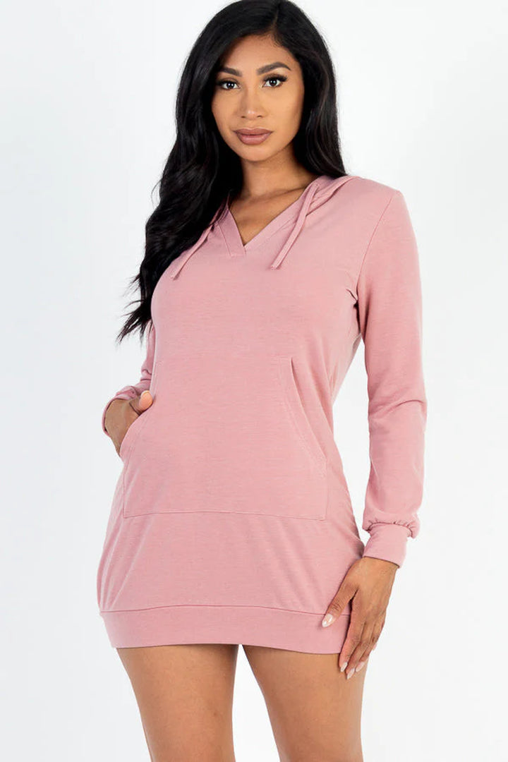 French Terry Hoodie Dress (CAPELLA) - Threads Underground