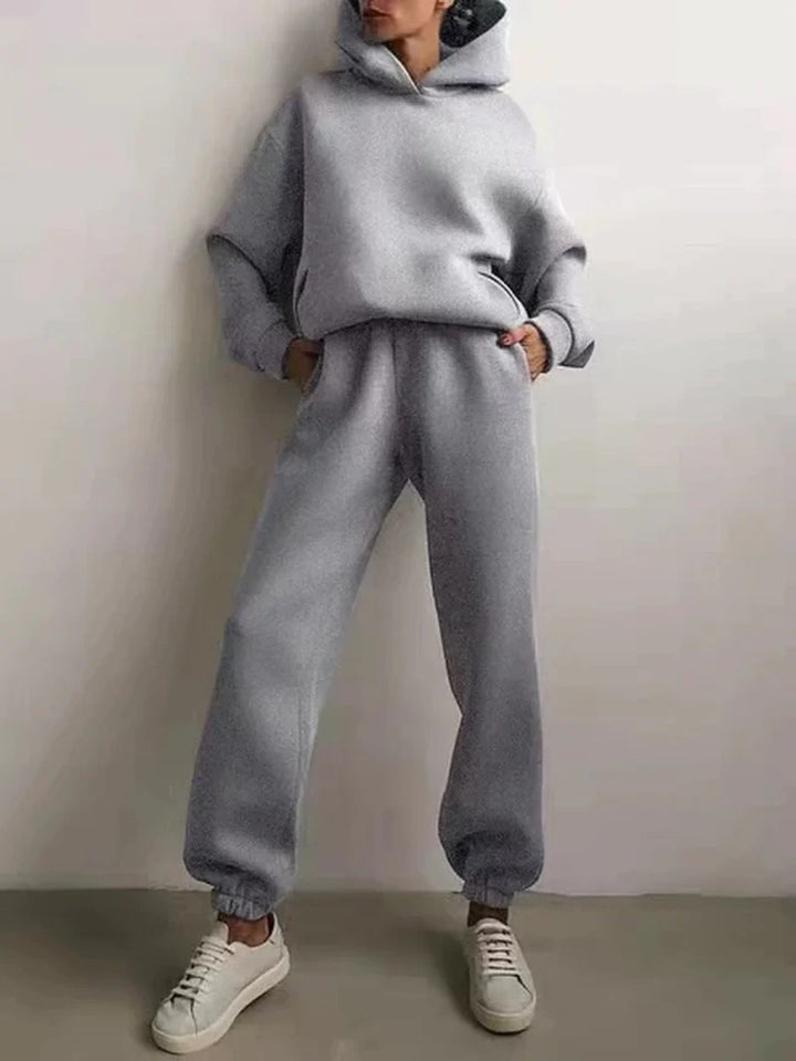 Winter Two Piece Sets Women Oversized Hoodie w/ Sweats - Threads Underground