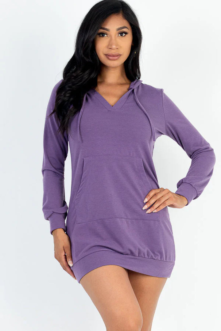 French Terry Hoodie Dress (CAPELLA) - Threads Underground