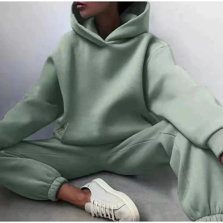 Winter Two Piece Sets Women Oversized Hoodie w/ Sweats - Threads Underground