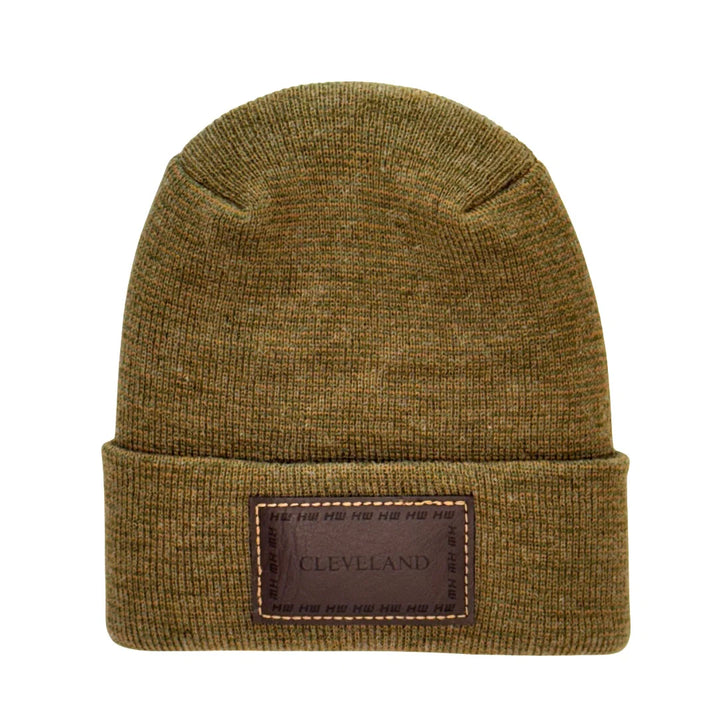 HW Cleveland Brown Green Fusion Cuffed Beanie - Made in USA Hats (Limited Edition) *New Import*