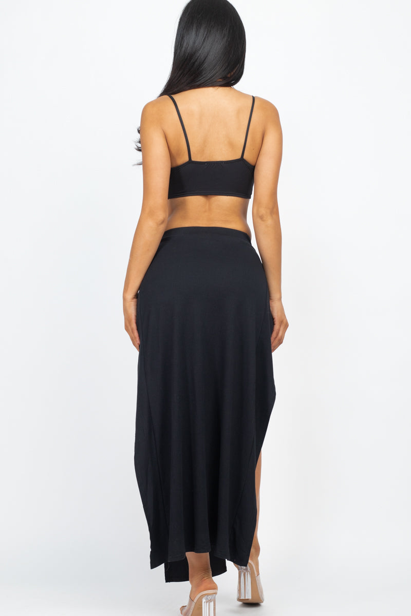 Two-Piece Maxi Skirt and Top Set