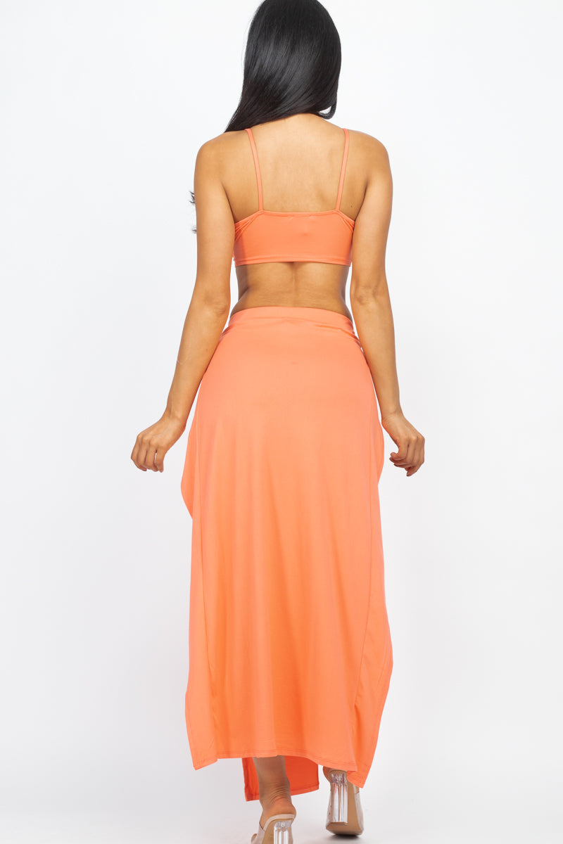 Two-Piece Maxi Skirt and Top Set