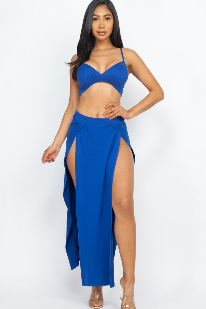 Two-Piece Maxi Skirt and Top Set