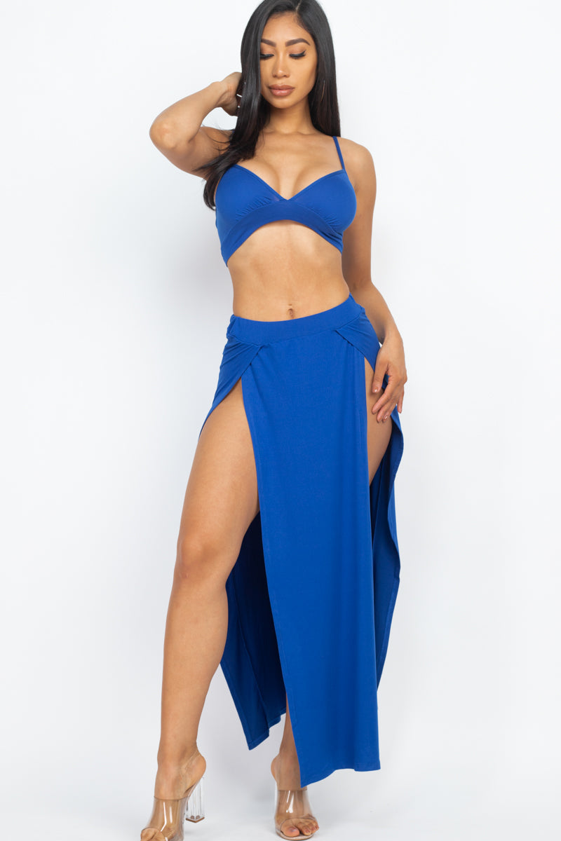 Two-Piece Maxi Skirt and Top Set