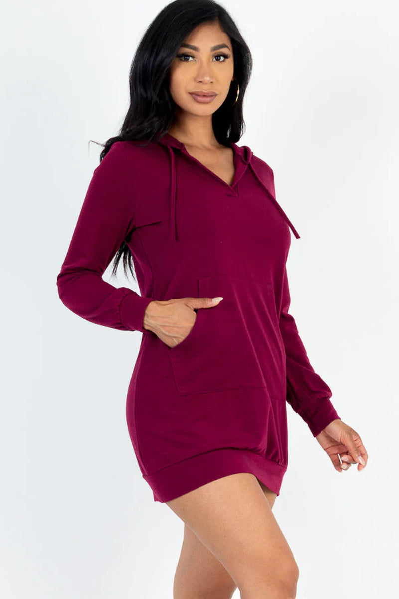 French Terry Hoodie Dress (CAPELLA) - Threads Underground