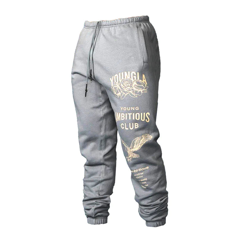 Youngla Men'S Thicken Ankle-Tied Sports Pants *New Import*