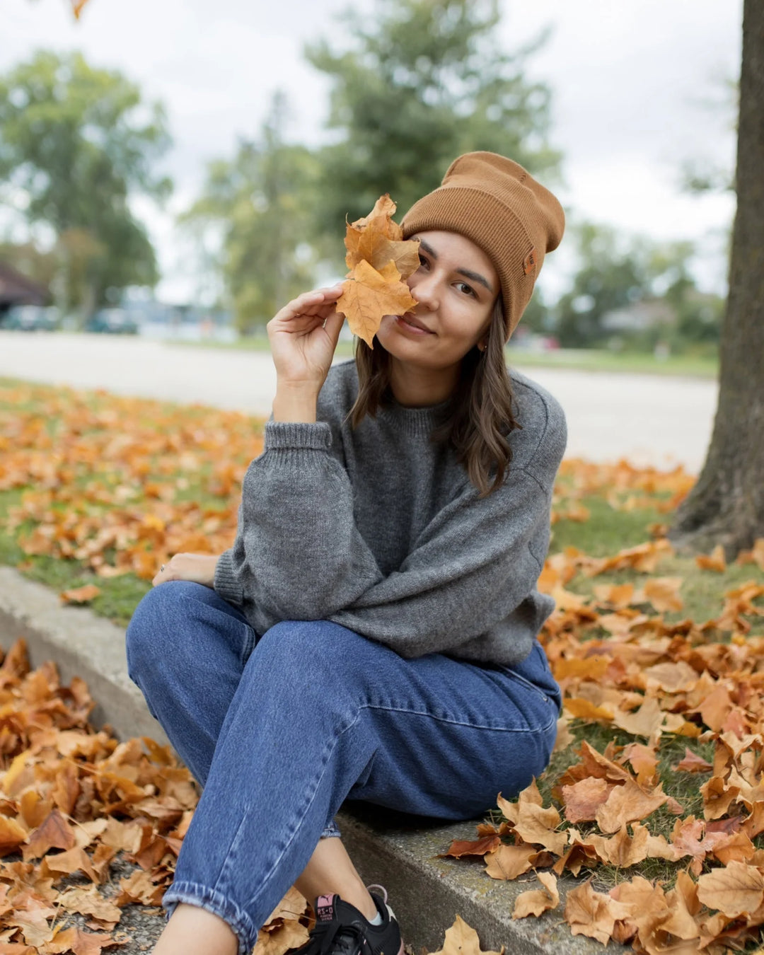 CTD100 HAAKWEAR Knit Cuffed Beanie / Hat - Camel Brown, Made in USA *New Import*