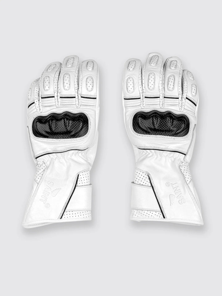 SA1NT White Road Gloves