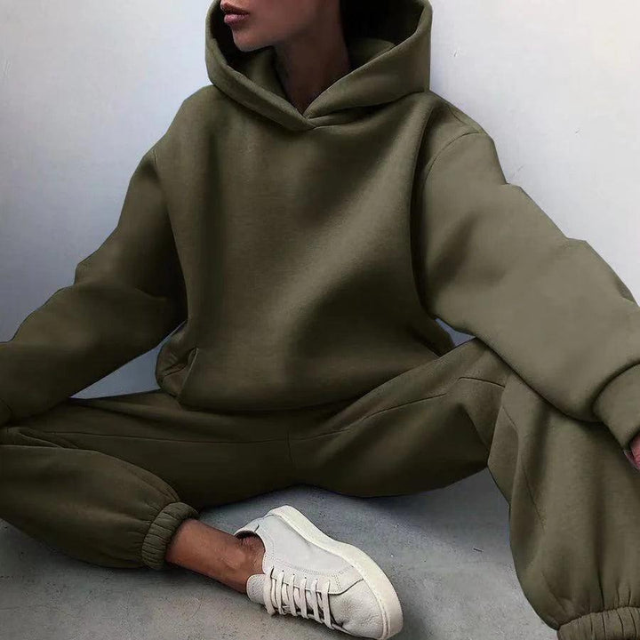 Winter Two Piece Sets Women Oversized Hoodie w/ Sweats - Threads Underground